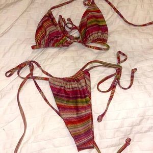 Frankies bikinis size small top and cheeky bottom